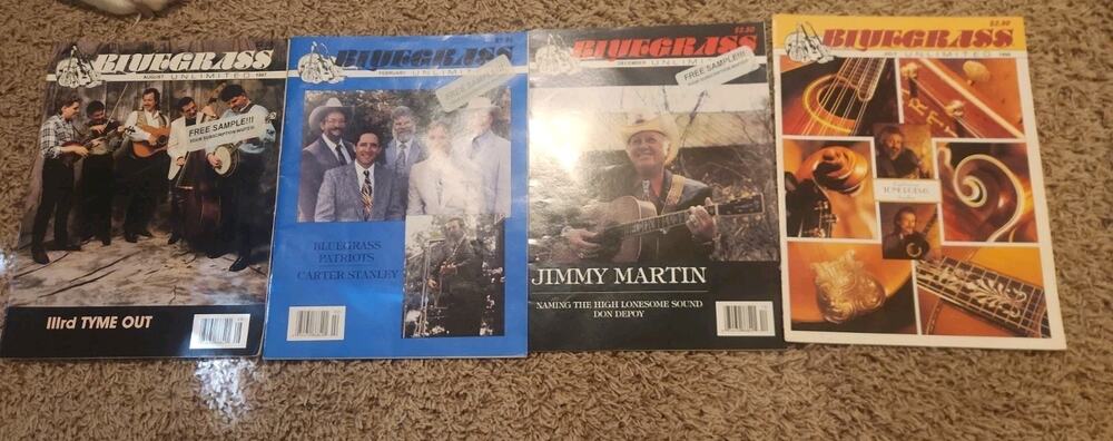Lot Of 4 1990s Bluegrass Unlimited Magazines 1994 1996 1997